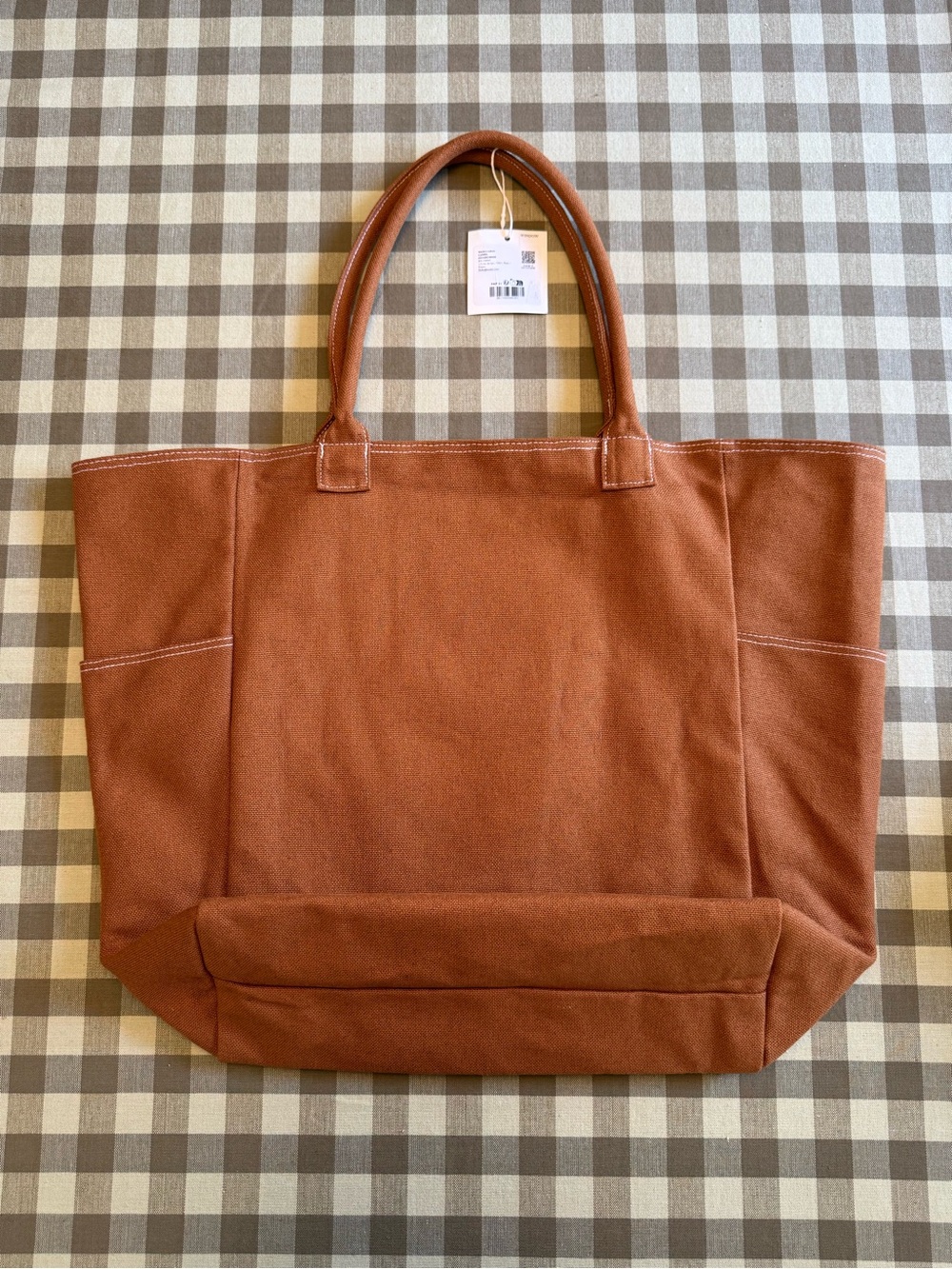 Sezane HOLIDAY Maxi Tote Bag in Camel - Picture 3 of 3